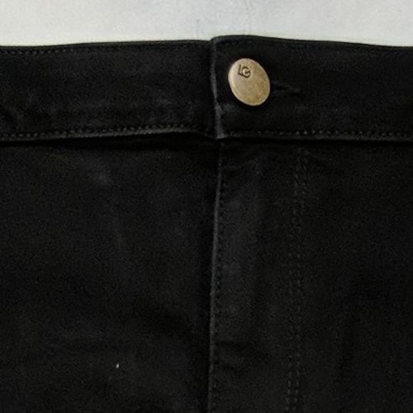 LOGO By Lori Goldstein Women's Jeans Sz 14 Side Striped Boot Cut Black A341884 - Picture 3 of 5